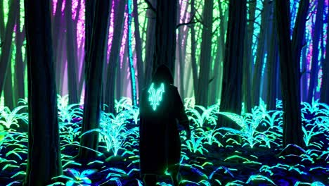 glowing forest wanderer