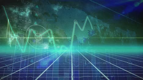 Animación-Del-Procesamiento-De-Datos-Sobre-El-Mapa-Mundial