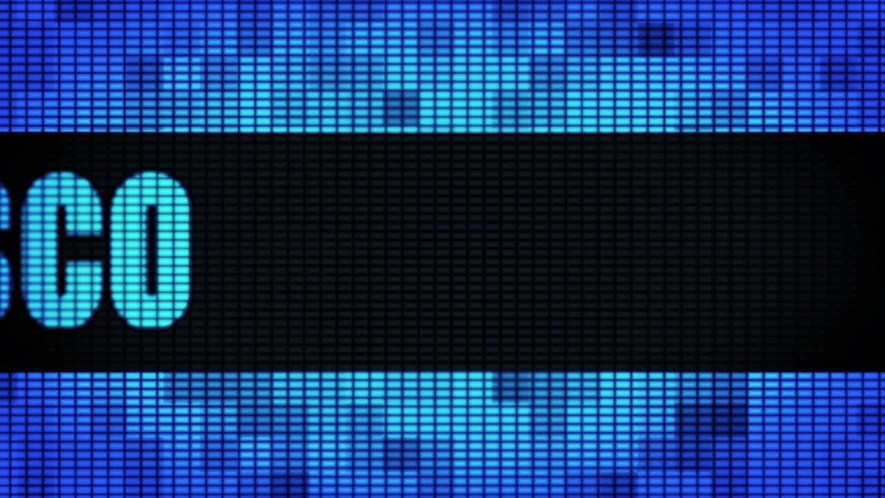 Digital Display Showing City Names