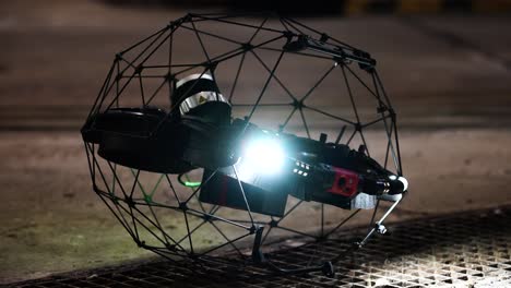 unique design indoor inspection drone with cage protection turn on bright light