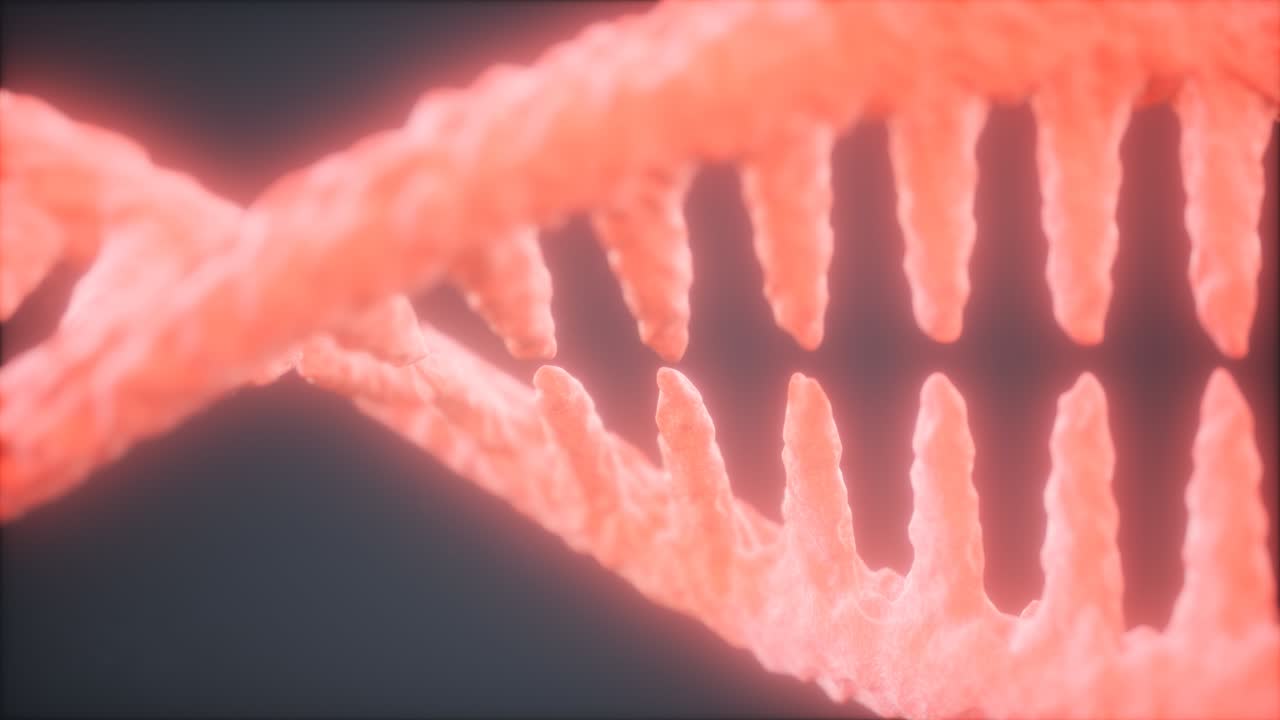 partículas brillantes adn renderizado en 3d