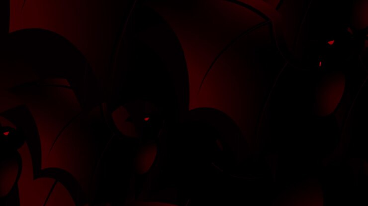 Pipistrello di Halloween - Concetto di Halloween - Pipistrelli che sbattono le ali verso l'alto - In loop - Centinaia di pipistrelli si precipitano verso l'alto - Halloween - Loop infinito di pipistrelli volanti di Halloween - Pipistrello in loop - Sfondo nero - Colore rosso - Uno stormo di pipistrelli