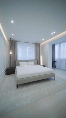 dormitorio minimalista moderno con un elegante diseño interior