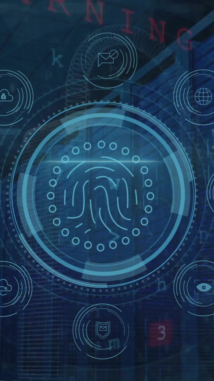 Animation of icons and data processing over computer servers