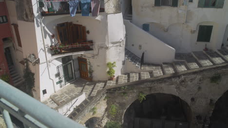 still shot over a home in amalfi, italy on a clear day