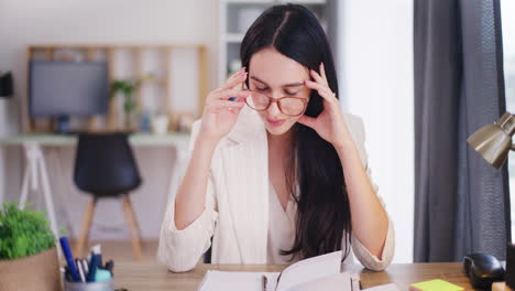 devastated businesswoman analyzing unfavorable financial report