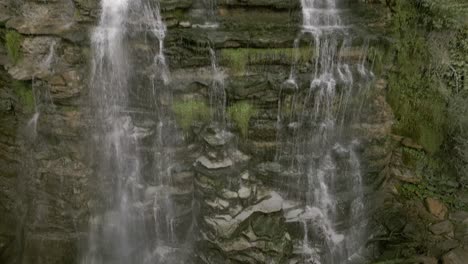 drone footage over the beautiful "alferello" waterfall - italy, emilia romagna