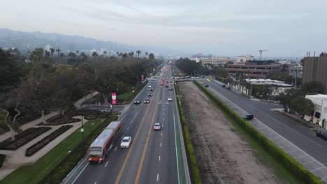 Beverly-Hills-Santa-Monica-Boulevard-Aerial-View