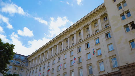 Zeitraffer-Des-Gebäudes-Des-Bulgarischen-Präsidentenamtes