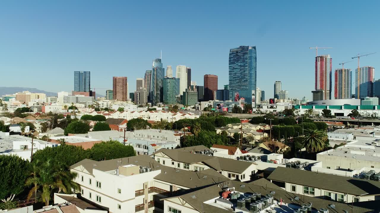 로스앤젤레스 시내 스카이라인 뷰