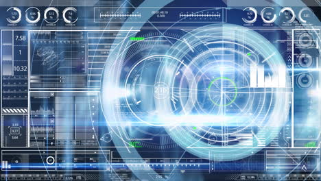 animation of scope scanning and data processing on screens