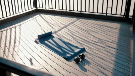 outdoor workout on balcony