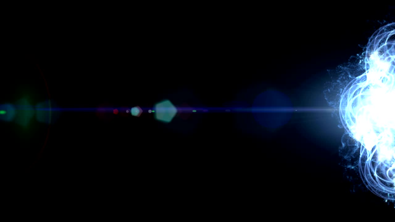 파란 루프 입자 무결한 배경