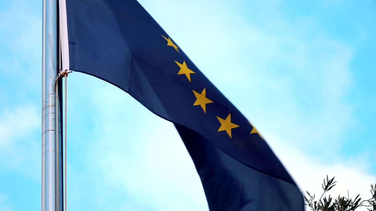 bandera de la unión europea en 4k