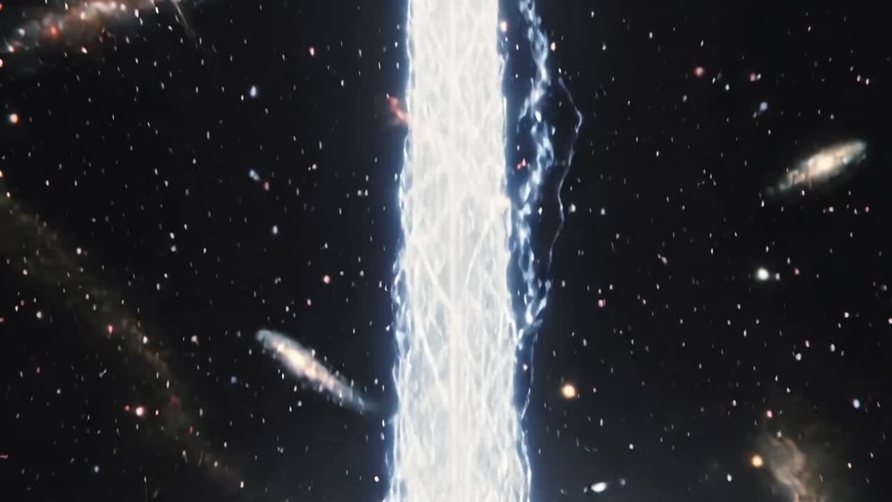 Mostrando un nucleo attivo che emette un getto che si restringe, come un nucleo che erutta nello spazio profondo, guaina del disco, galassie.