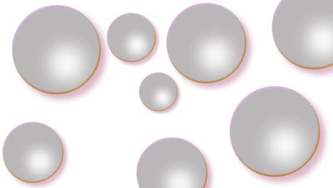 abstract white color circle 3d ball background animation