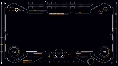 futuristic user interface with hud and infographic elements.
