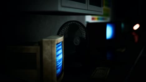 old dark vintage computing laboratory