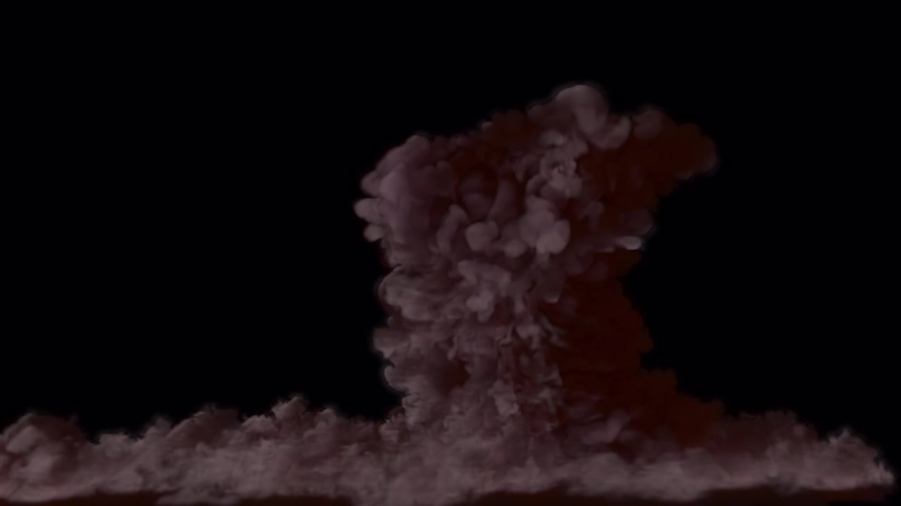 Massive fiery explosion on transparent background