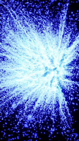 abstract blue particle explosion