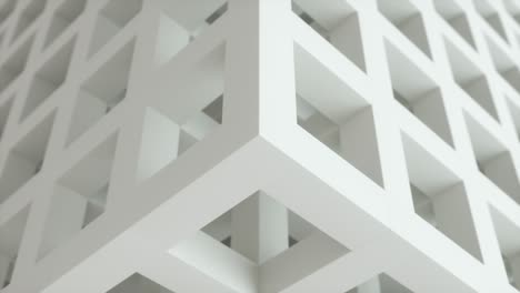 4k white grey cubes business background. video animation loop. abstract architecture beautiful seamless cubic puzzle motion