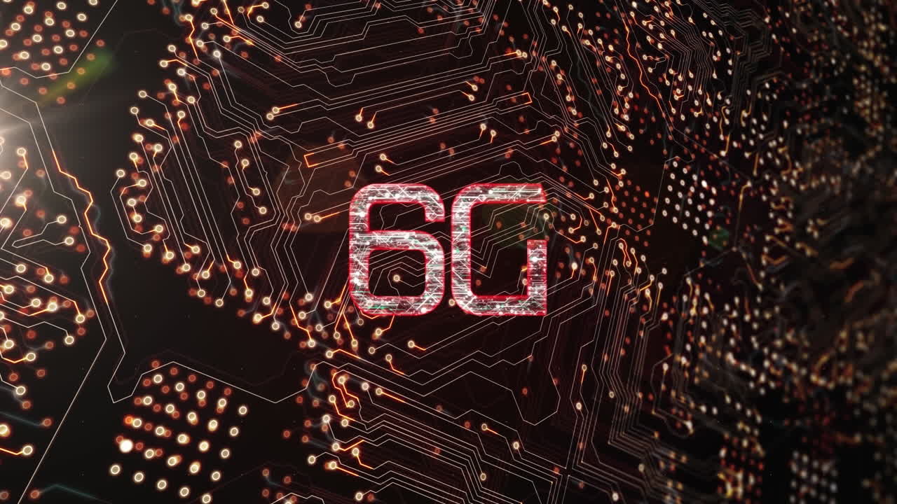 animación de texto 6g y procesamiento de datos por computadora