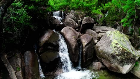 Waterfall-in-the-Mountains-Among-the-Jungle