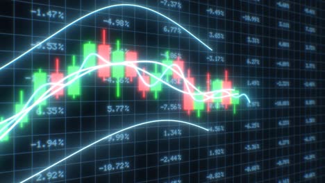 gráfico de velas 3d intercambio de criptomonedas mercado de datos de finanzas gráfico de precio - 4k movimiento de bucle de movimiento de fondo de animación