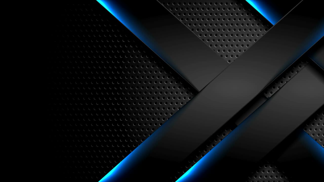 fondo de movimiento tecnológico negro futurista con líneas de neón azul