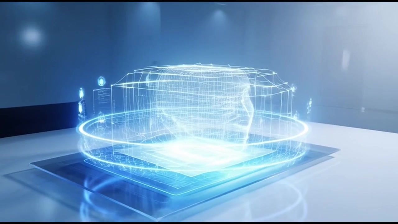 Digital Holographic Human Head Projection in Futuristic Laboratory