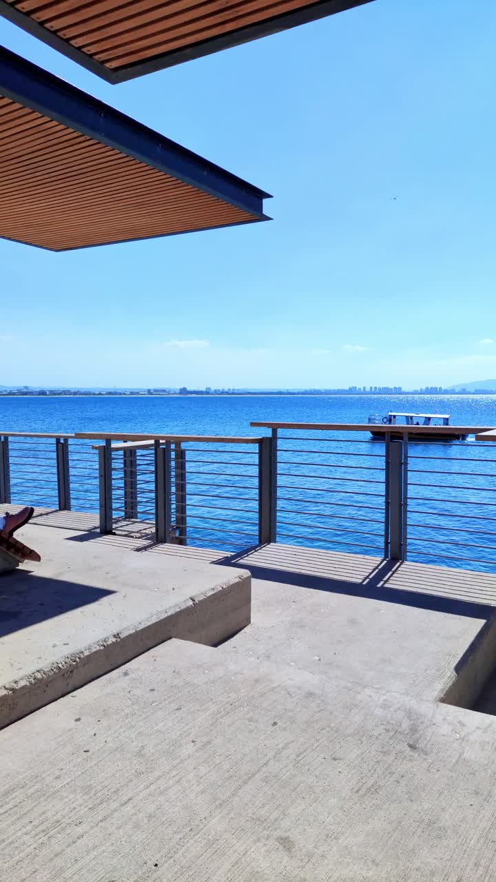 Akko port view promenade on a clear day