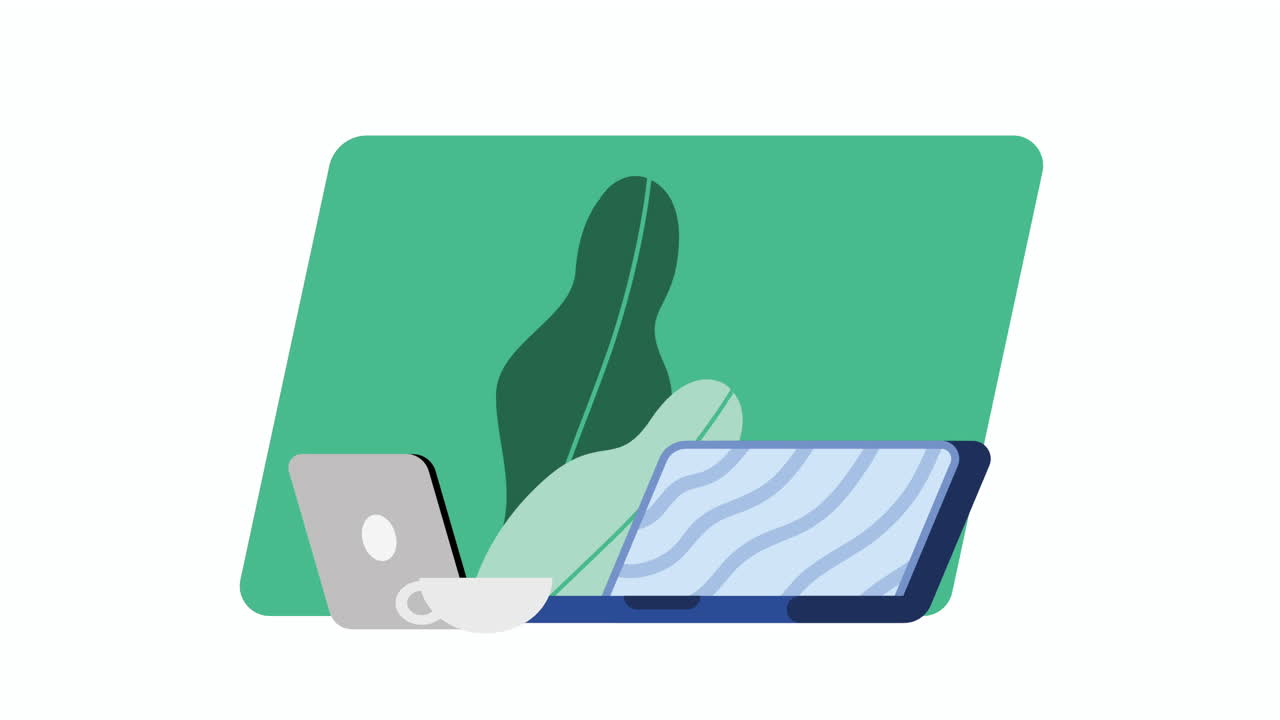 laptop computer and tablet animation