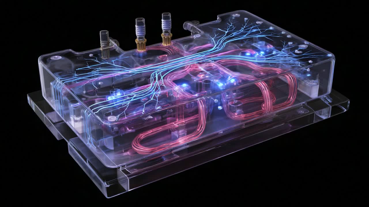 Innovative Custom-Built Circuit Board Design with Electric Traces and Illuminated Components Showcasing Advanced Technology and Modern Engineering Solutions