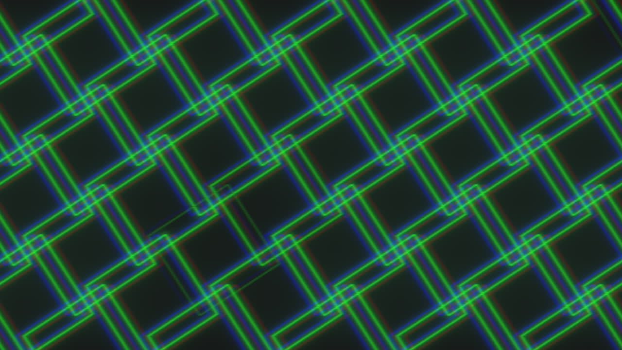 Neon cubes pattern with glitch effect