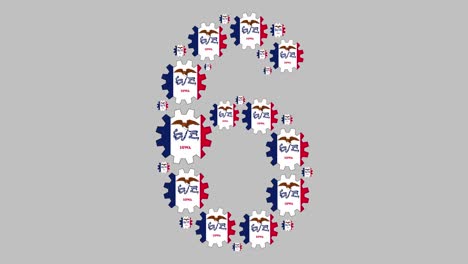 el número seis de iowa.