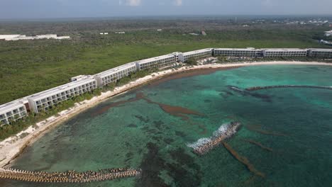 tulum's hilton resort aerial perspective on guest accommodations, yucatan caribbean mexico's