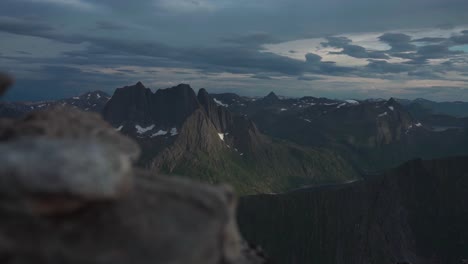 Breitinden-Mountain-Seen-From-Grytetippen-Peak-In-Norway---wide