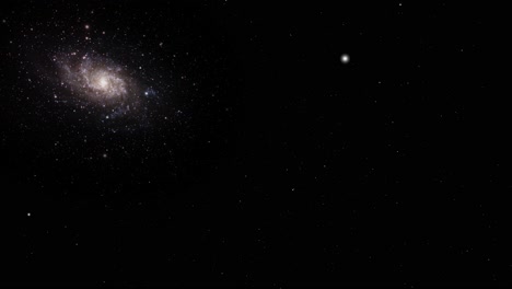 volar hacia la galaxia en el espacio cósmico