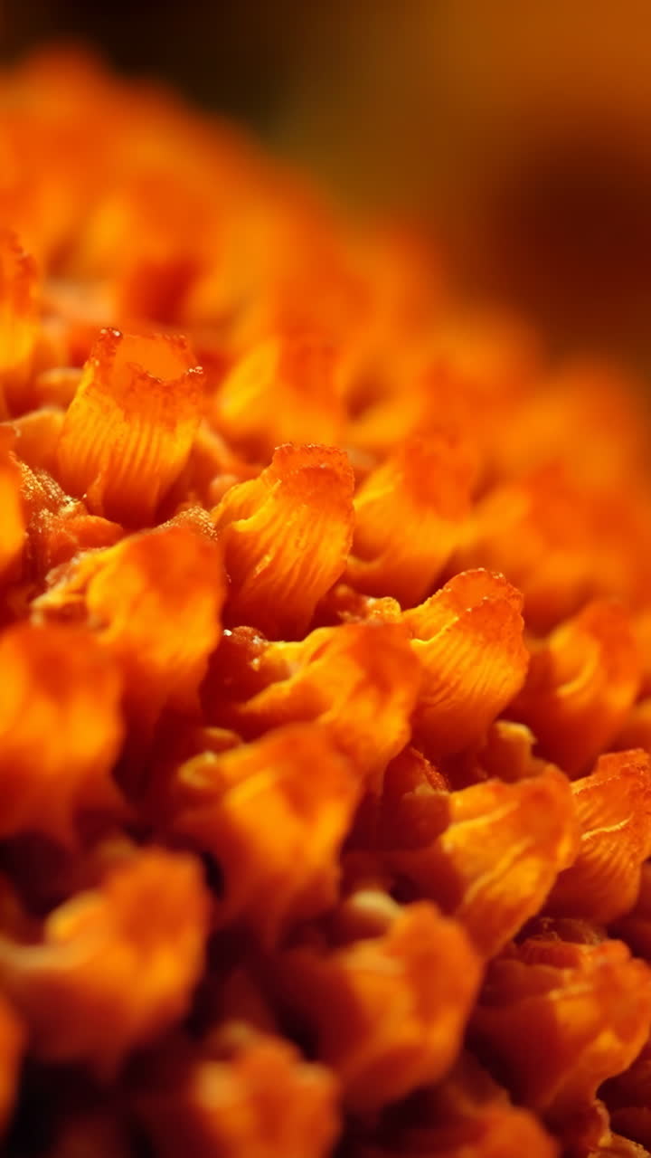 Vibrant Orange Macro Detail of Organic Surface
