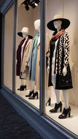 fashionable autumn/winter collection display