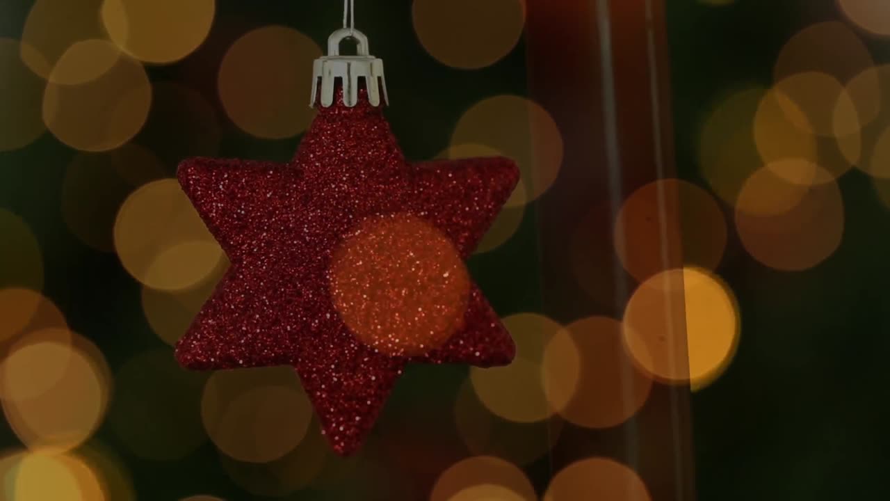 animación de la vela sobre la estrella de navidad