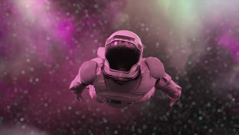 astronauta en la nebulosa espacial
