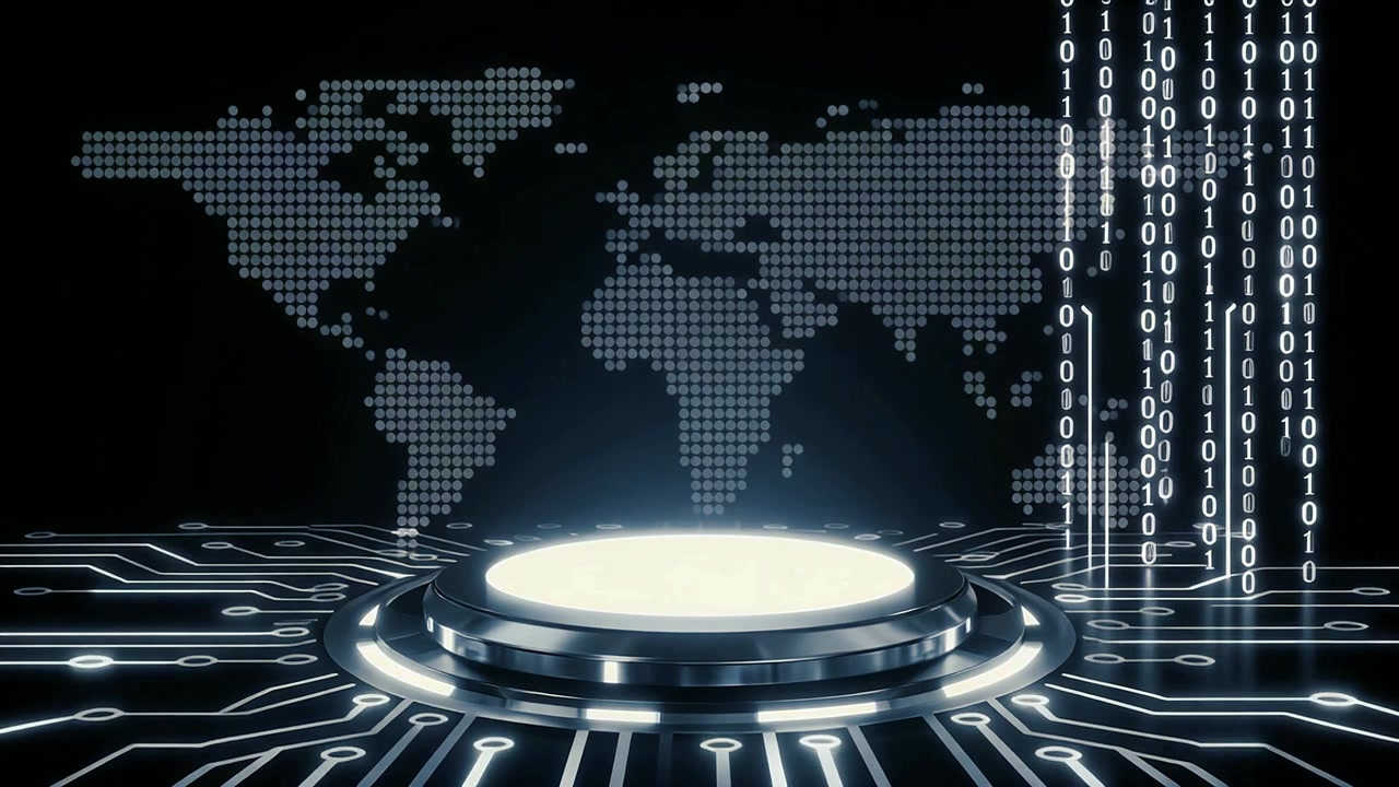 Glowing Technology Core with Global Data Flow and Circuitry