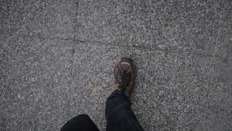walking down street in slow motion in seattle