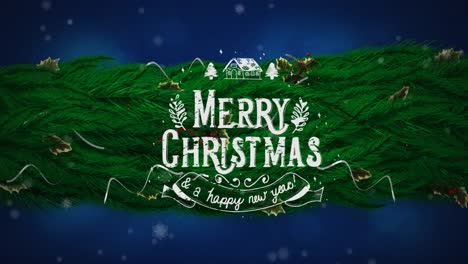 Animation-of-snow-falling-over-merry-christmas-text