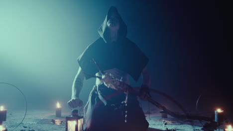 dark ritual scene