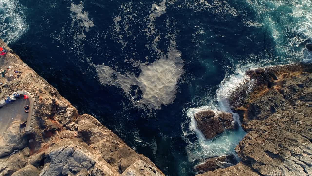 Stunning Sea waves crashes on the rocks