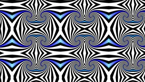 ilusión abstracta - caleidoscopio líneas blancas y negras