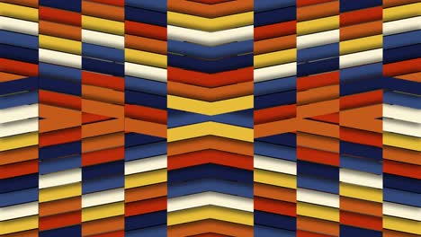 upbeat staggered multi colored chevron tile background loop