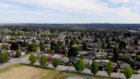 Una-Foto-De-Un-Dron-De-Un-Barrio-Suburbano